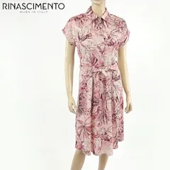 リナシメント RINASCIMENTO レディース ロングワンピース ボタニカルシャツワンピース レッド系  （サイズ/S）sa0026