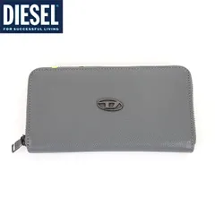 ディーゼル DIESEL【訳あり】メンズ 長財布（小銭入れあり） Dポイントレザー長財布 グレー系  （サイズ/UNI）am3002