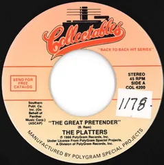 Platters The Great Pretender / You'll Never, Never Know Collectables US COL 4200 214260 R&B R&R レコード 7インチ 45