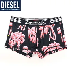 ディーゼル DIESEL【訳あり】メンズ ボクサーパンツ インナー・下着 ロゴウエスト×ヤシの木プリントボクサーパンツ ブラック系  （サイズ/M）am3012