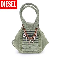未使用 DIESEL X08709 denim 2way bag カーキ - メルカリ
