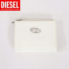未使用 DIESELディーゼル レザー二つ折り財布 ホワイト 白 「D」ロゴ