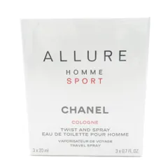 未使用 CHANEL シャネル アリュール オム スポーツ コローニュ トラベル スプレイ 香水 3×20ml オードゥ トワレット BY11765AO