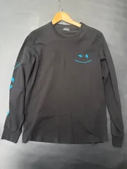 DIESEL ディーゼル Tシャツ サイズ:M グラフィック ロゴ クルーネック ロングスリーブTシャツ T-JUST-LS-SLITS-N65 A01043 トップス 長袖 ロンT カットソー ブラック 黒 ブランド カジュアル