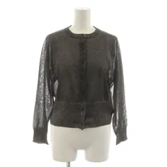 マルティニーク martinique シアーミックスラメカーディガン 長袖 黒 ブラック ラメ A0343KCD211 /RR