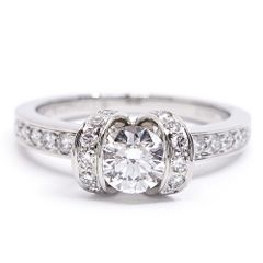 ティファニー 0.47ct リボン リング ダイヤ 7号Pt950 E/VS1 - メルカリ