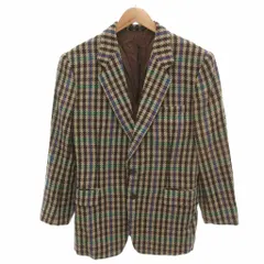 BOSTON 美品 ジャケット マルチカラー 総裏地 チェック柄 テーラードカラー サイドベンツ 長袖  /HW ■ECF001