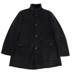 エンポリオアルマーニEMPORIO ARMANI フェイクムートンハーフコート 黒50