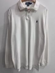 ポロ ラルフローレン 長袖 カラーTシャツ 白 XL