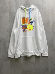 NIKE ナイキ DRI-FIT ラバープリント プルオーバー スウェット パーカー カンガルーポケット sizeM/白 ■◇メンズ