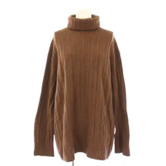 エイトン ATON CASHMERE WOOL RIB TURTLE NECK カシミヤウールリブタートルネック ニット セーター 長袖 ワンカラー 2 茶 ブラウン KRAGIW0916 /BBのサムネイル