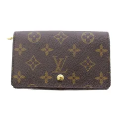 ルイヴィトン LOUIS VUITTON ポルトモネ・ビエ トレゾール モノグラム 二つ折り財布 コンパクトウォレット キャンバス ロゴ 茶 ブラウン M61730 /BB ■OH