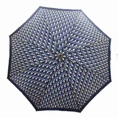 クリスチャンディオール Christian Dior 雨傘 折りたたみ傘 アンブレラ トロッター柄 総柄 紺 ネイビー /XZ ■OH ■GY19のサムネイル