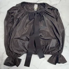 パトゥ　PATOU ドローストリング　パフスリーブ　トップ　ロンググログランタイ　バットウィングスリーブ　ポリエステル　レーヨン　コットン　ハバナブラウン　レディース　36サイズ　21AA4-T0026-11のサムネイル