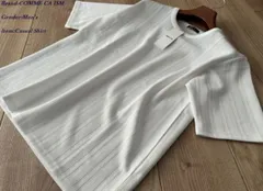 新品 COMME CA ISM MEN コムサイズム リンクス ストライプＴシャツ 01ホワイト Mサイズ 60TK17 定価3,900円