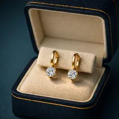 【選べる2色／ペアOK】一粒ダイヤ フープピアス S925 K18コーティング／プラチナコーティング ユニセックス メンズ レディース 金属アレルギー対応 CZ ギフト ゴールド シルバー 二色展開