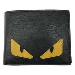 FENDI フェンディ バグズモンスター 二つ折りウォレット  ブラック