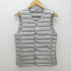 g■ユニクロ/UNIQLO ウルトラライトダウンベスト【S】灰/men's/D22【中古】■