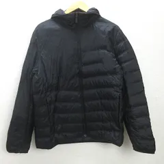 U■ユニクロ/UNIQLO ウルトラライトダウンジャケット/フーディ【XL】黒/men's/H17【中古】■