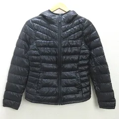 g■ユニクロ/UNIQLO プレミアムウルトラライトダウンジャケット/フーディ【M】黒/LADIES/H3【中古】■