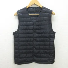 g■ユニクロ/UNIQLO ウルトラライトダウンベスト/インナーダウン【S】黒/men's/D23【中古】■
