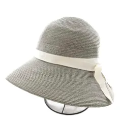 オーバーライド override 麦わら帽子 ハット リボン 57.5cm グレー 806390230 /AN2