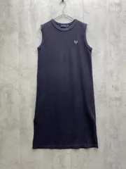 FRED PERRY フレッドペリー PIQUE RINGER SLEEVELESS DRESS ワンピース size10(38)/ネイビー ■◆レディース