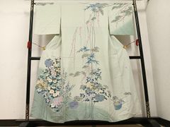 着物 振袖 墨流し 竹梅 正絹 - メルカリ