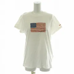 ポロ ラルフローレン POLO RALPH LAUREN Tシャツ カットソー 半袖 アメリカ国旗 ロゴ グラフィック S 白 ホワイト /MP