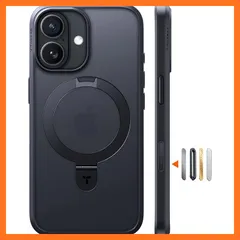 【新品】 【スタンド入門モデル・初心者向け】TORRAS iPhone 17 ケース マグネット式 MagSafe対応 4 倍軍用耐衝撃 黄ばみなし カメラコントロール スリム リング 3in1多機能 滑り止め Ostand Q1 Guardian ブラッ 0