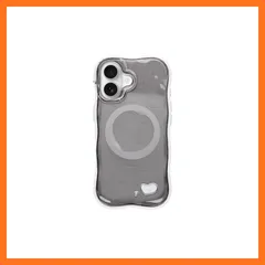 【新品】 iFace スマホケース iPhone 17 対応 BeBling 2 MagSynq (ブラック) MagSafe対応 【 耐衝撃 透明 シルバー ストラップホール付き 縁高 ウルウル キラキラ 】 0