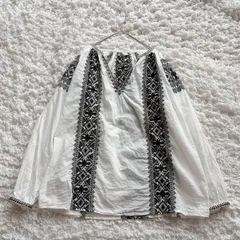 ジャーナルスタンダードレリューム  ジャーナルスタンダード　刺繍ブラウス　インド綿コットン100%　刺繍　長袖　古着