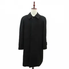 ステンカラーコート ロング丈 カシミヤ AB5 黒 ブラック /SM29 ■ECD001