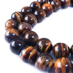 ブレスレット用 ビーズ 一連 10mm【約38粒入り】パワーストーン 【天然石】イエロータイガーアイ 手芸 ハンドメイド アクセサリー パーツ きらきらぷんぷん丸 NS-010