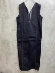 新品 CAPRICIEUX LE'MAGE カプリシュレマージュ Iライン キーネック デニム ジャンパー スカート sizeF/黒 ■◇レディース