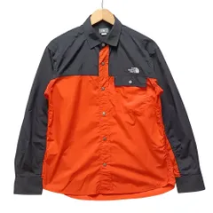 THE NORTH FACE ザ・ノースフェイス L/S Nuptse Shirt ロングスリーブ ヌプシ 長袖シャツ ナイロン オレンジ サイズ S 正規品 / 45153