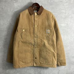 90s カーハート ビンテージミシガンチョアコート USA製 ロゴ ベージュ