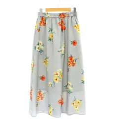 ジャーナルスタンダード レリューム JOURNAL STANDARD relume スカート ロング イージー F グレー マルチカラー 花柄 /GP ■ECC001