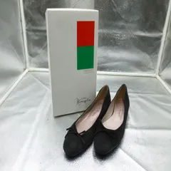 GINZA Kanematsu 銀座かねまつ バレエシューズ フラットシューズ パンプス スエード ブラック 24㎝ 箱付き