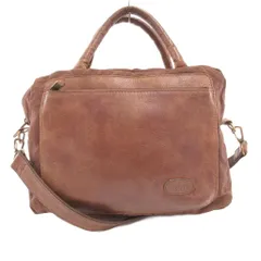 イビサ IBIZA ハンドバッグ ショルダー 2WAY レザー 茶 ブラウン /JS