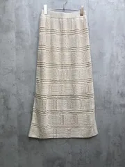 美品 simplicite シンプリシテェ ニット レース ロング スカート アイボリー  ■◇レディース
