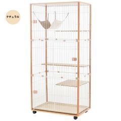 ieneko デザイナーズ猫ケージ 3段 ナチュラル ハンモック付 - メルカリ