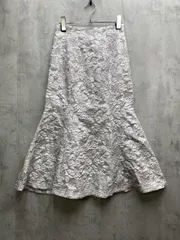 新品 SAISON DE PAPILLON セゾンドパピヨン フクレジャガード マーメイド ミモレ丈 スカ―ト sizeM/グレー ■◇レディース