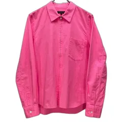 COMME des GARCONS HOMME PLUS 02SS 蛍光ピンクレギュラーカラージップアップコットンシャツ Archive トラッドの破壊