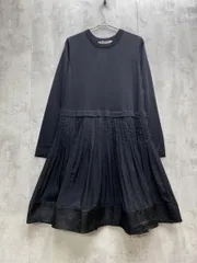 新品 TORRAZZO DONNA トラッゾドンナ ニット布帛ドッキング チュニック sizeF/黒 ■◇レディース