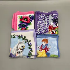 美品　FEILER フェイラー　タオルハンカチ　まとめ　4点セット　花柄　フラワー