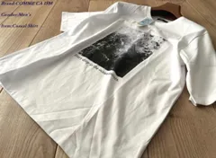新品 COMME CA ISM コムサイズム 【接触冷感】 Feel-Cool フォトTシャツ 「SEA」 01ホワイト Mサイズ 60TK53 定価3,600円