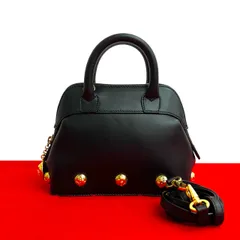 極 美品 Salvatore Ferragamo フェラガモ ハイヒールモチーフ 金具 レザー 本革 2way ミニ ハンドバッグ ショルダーバッグ ブラック 00936