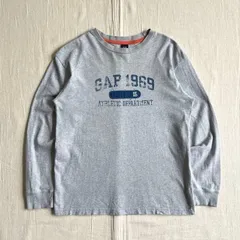 〜00s　archive　アーカイブ　旧タグ　OLD GAP　オールドギャップ　アーチロゴ　ワッペン　ロングスリーブTシャツ　長袖カットソー　グレー　S～M相当　平成レトロ　Y2K　C-GIRL　arch logo × patch L/S t-shirt