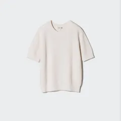 UNIQLO コットンポップコーンクルーセーター半袖 L